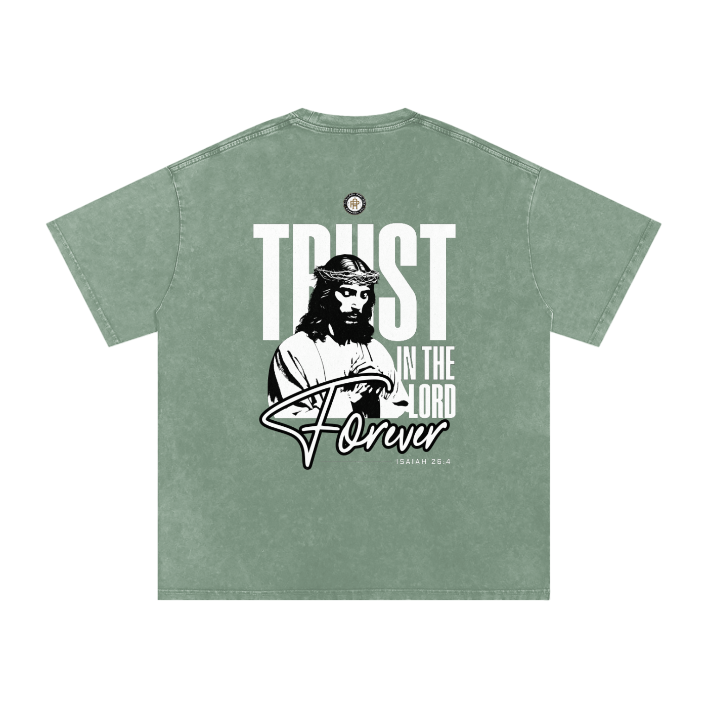 Prevayle "Trust In The Lord Forever" Unisex Acid Wash Oversize T-Shirt