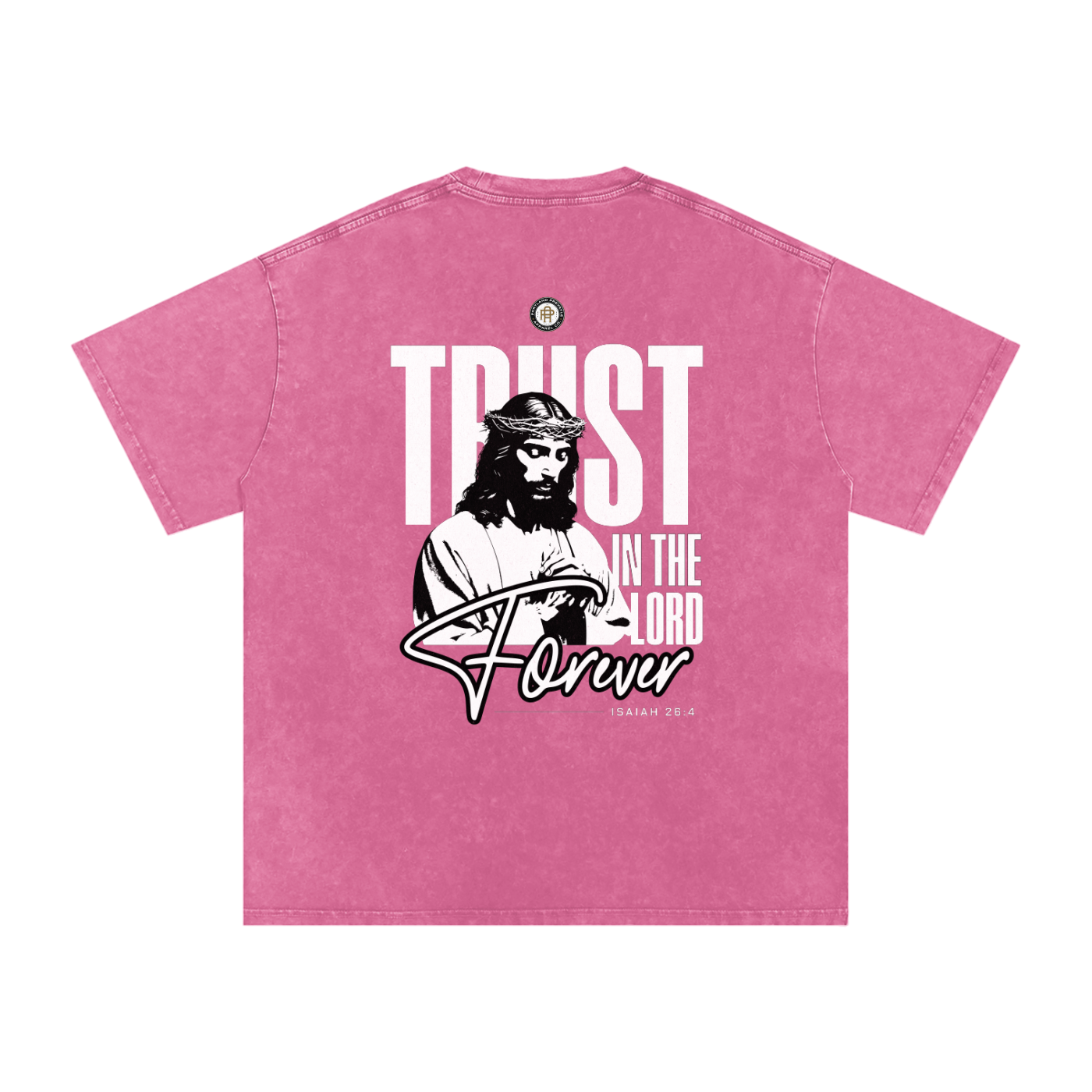 Prevayle "Trust In The Lord Forever" Unisex Acid Wash Oversize T-Shirt