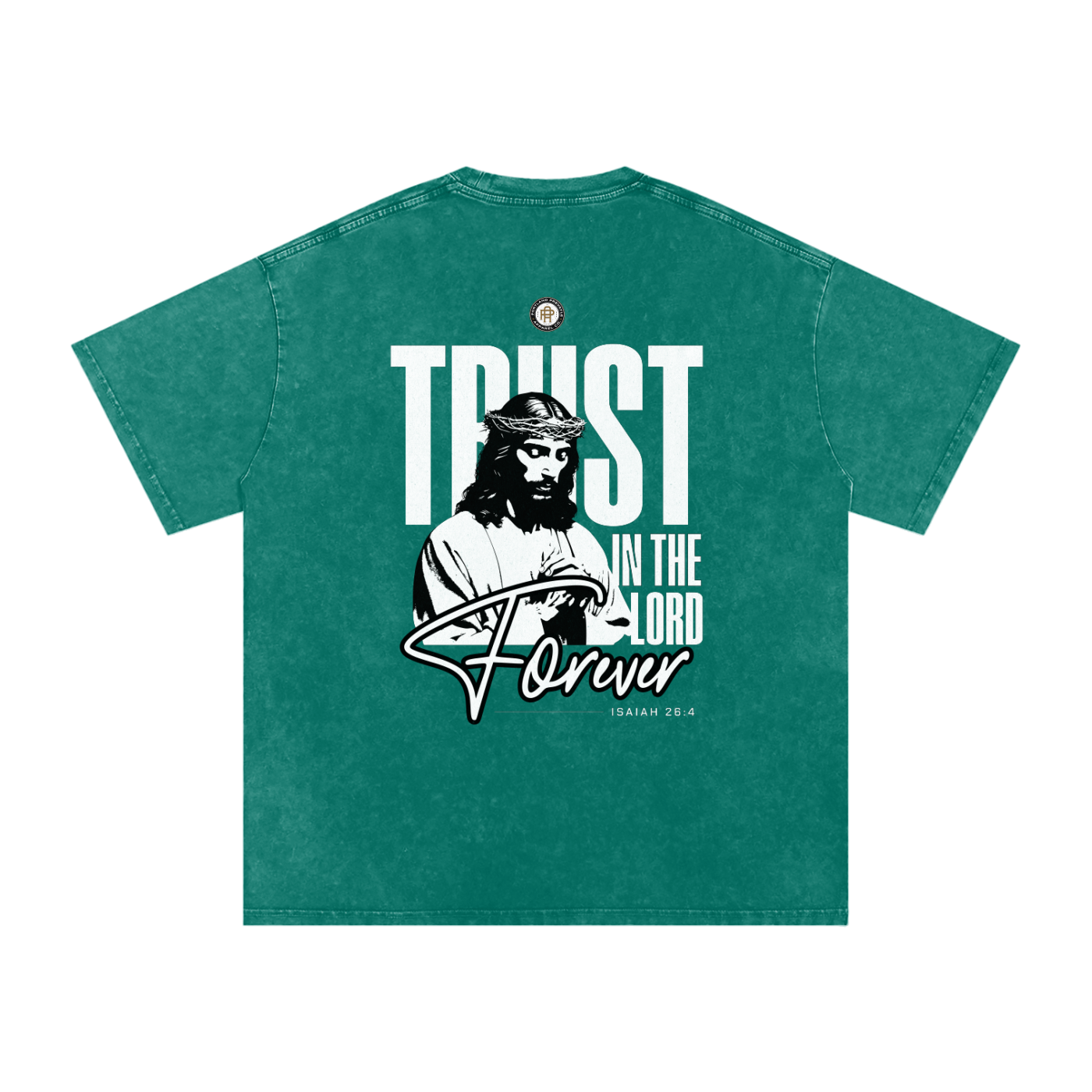 Prevayle "Trust In The Lord Forever" Unisex Acid Wash Oversize T-Shirt
