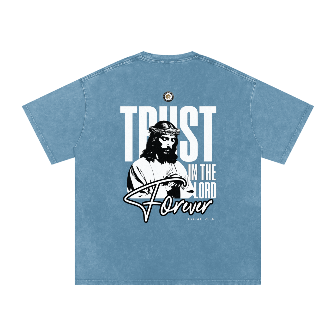 Prevayle "Trust In The Lord Forever" Unisex Acid Wash Oversize T-Shirt