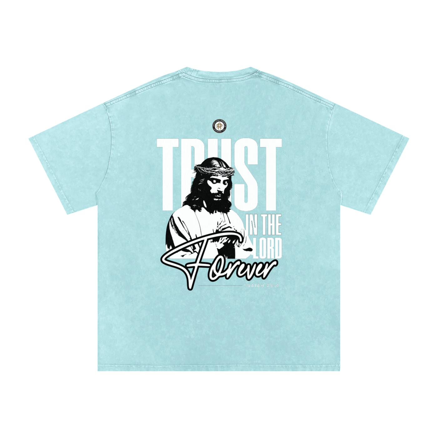 Prevayle "Trust In The Lord Forever" Unisex Acid Wash Oversize T-Shirt