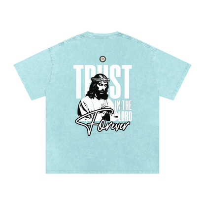 Prevayle "Trust In The Lord Forever" Unisex Acid Wash Oversize T-Shirt