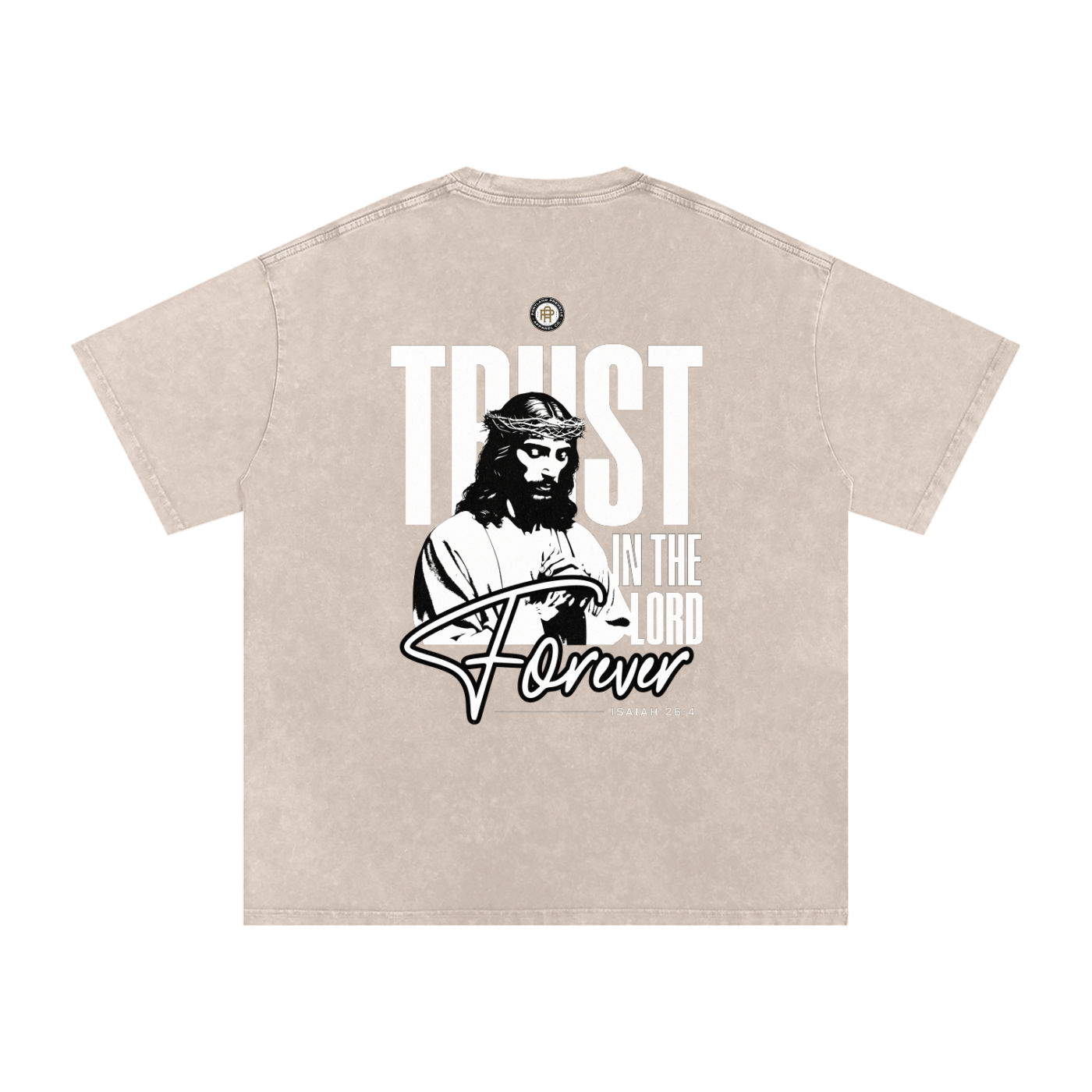 Prevayle "Trust In The Lord Forever" Unisex Acid Wash Oversize T-Shirt