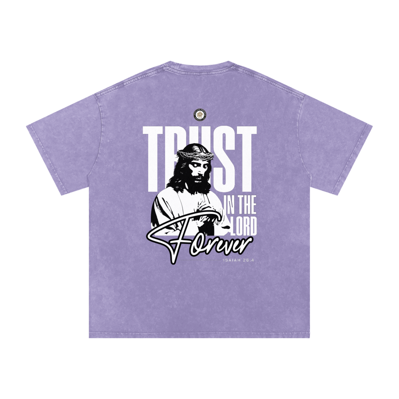Prevayle "Trust In The Lord Forever" Unisex Acid Wash Oversize T-Shirt