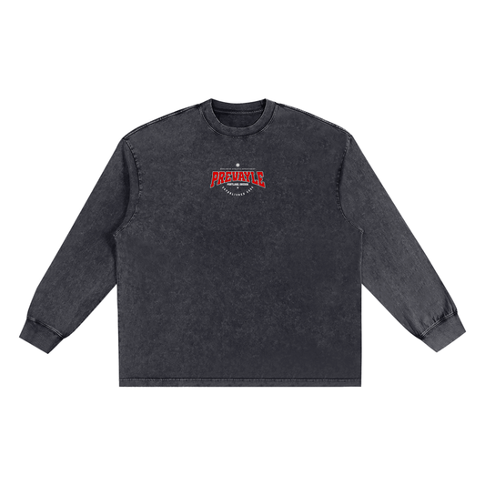 Prevayle Unisex Snow Washed Oversize Long Sleeve T-shirt